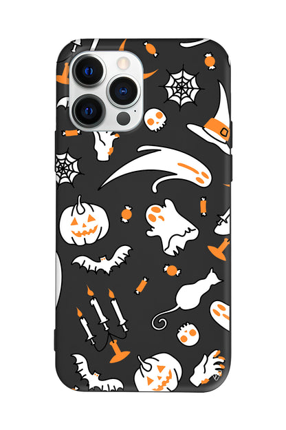 Cadılar Bayramı It's Halloween Lansman Model İçi Kadife Silikon Telefon Kılıfı