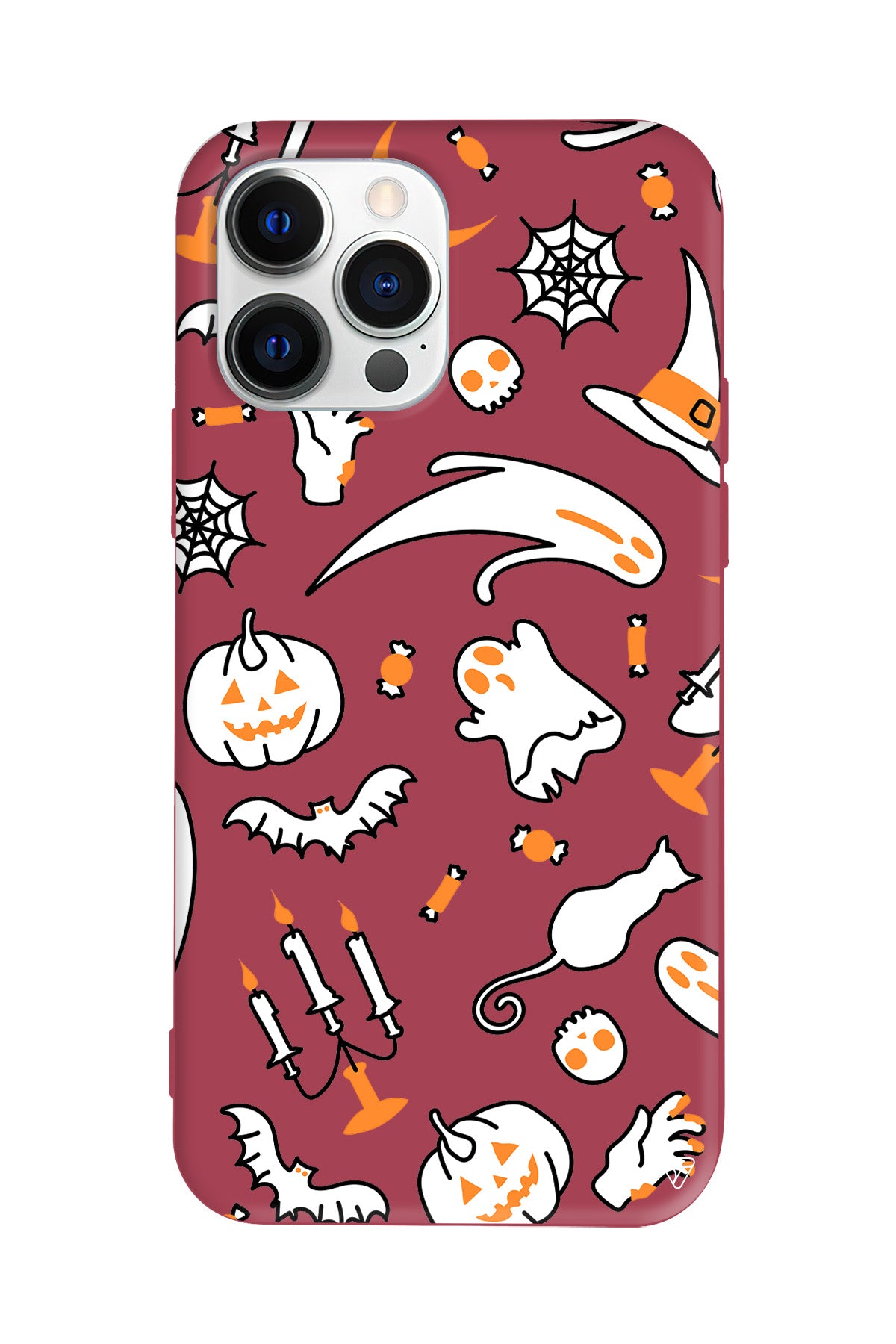 Cadılar Bayramı It's Halloween Lansman Model İçi Kadife Silikon Telefon Kılıfı