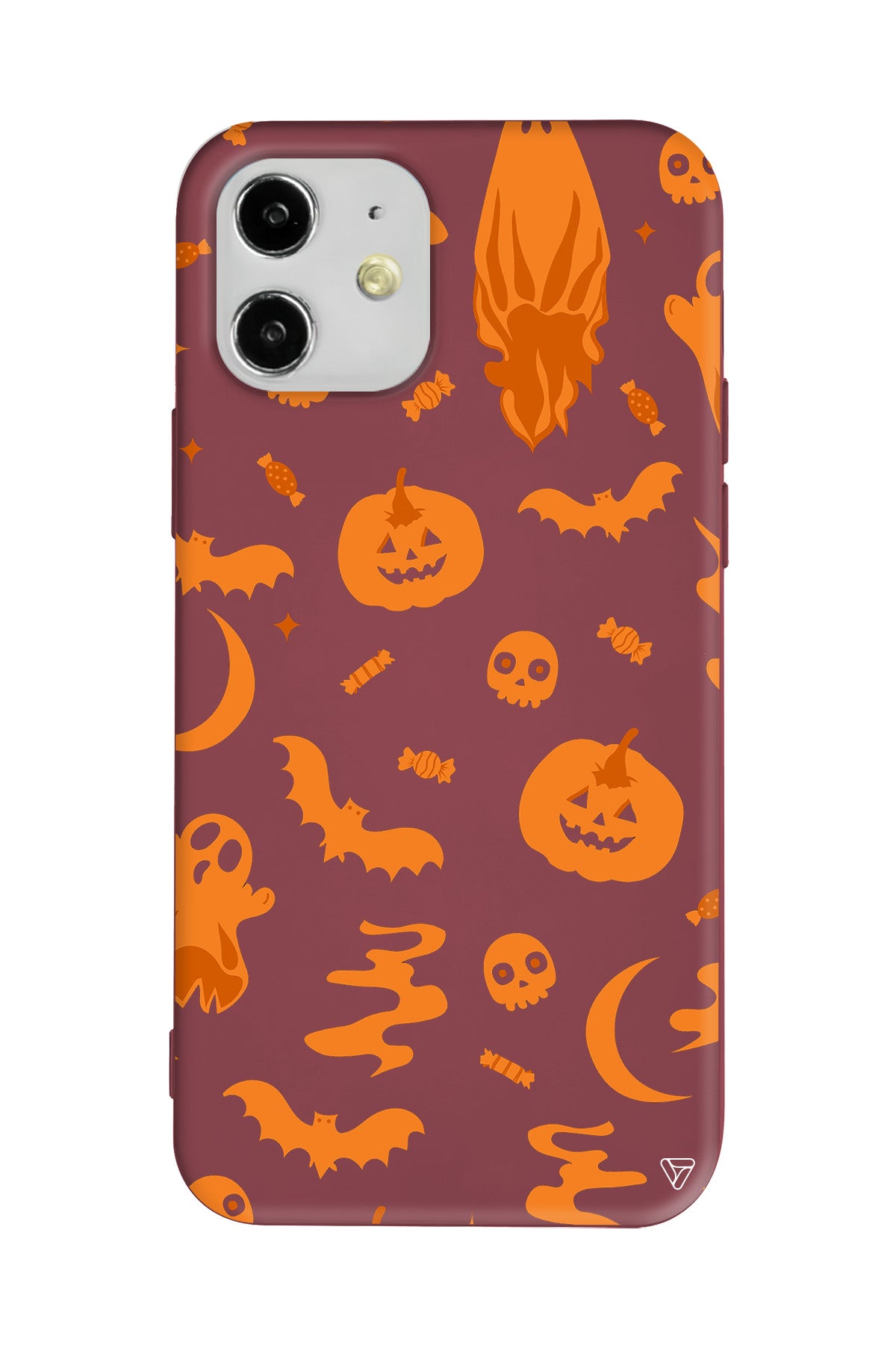 Spooky Orange Lansman Model İçi Kadife Silikon Telefon Kılıfı