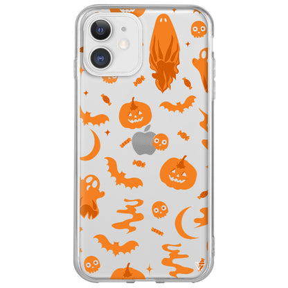 Spooky Orange Lansman Model İçi Kadife Silikon Telefon Kılıfı