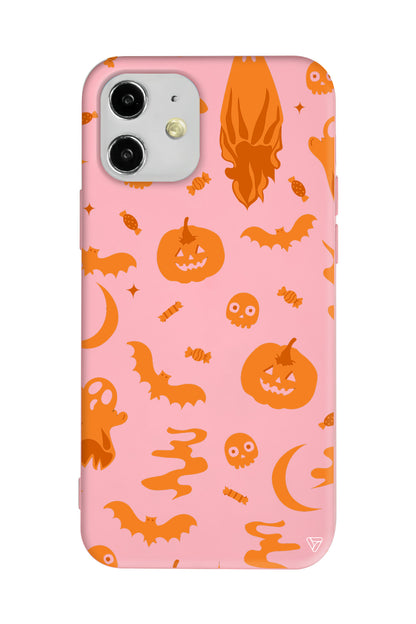 Spooky Orange Lansman Model İçi Kadife Silikon Telefon Kılıfı