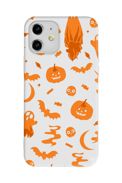 Spooky Orange Lansman Model İçi Kadife Silikon Telefon Kılıfı