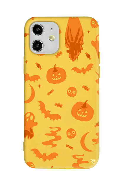 Spooky Orange Lansman Model İçi Kadife Silikon Telefon Kılıfı