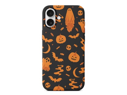 Spooky Orange Lansman Model İçi Kadife Silikon Telefon Kılıfı