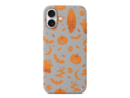 Spooky Orange Lansman Model İçi Kadife Silikon Telefon Kılıfı