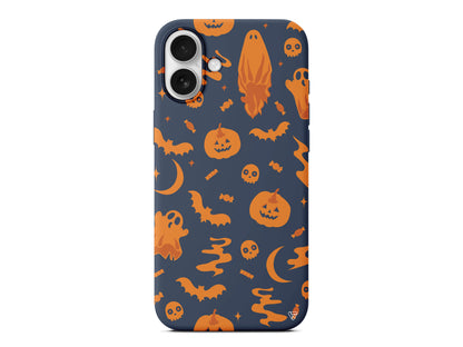 Spooky Orange Lansman Model İçi Kadife Silikon Telefon Kılıfı – Plus Serisine Özel