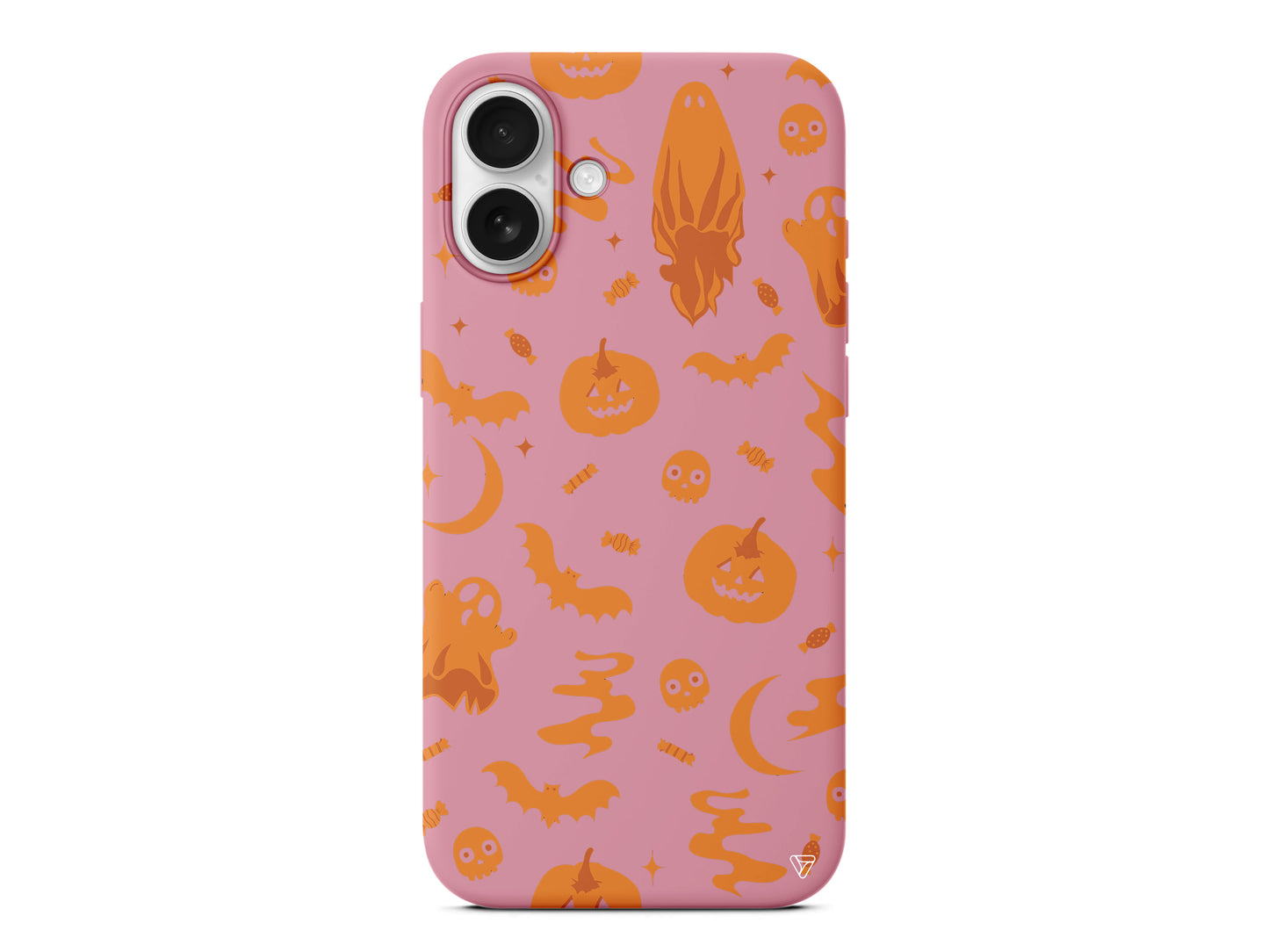 Spooky Orange Lansman Model İçi Kadife Silikon Telefon Kılıfı – Plus Serisine Özel