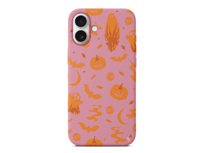 Spooky Orange Lansman Model İçi Kadife Silikon Telefon Kılıfı – Plus Serisine Özel