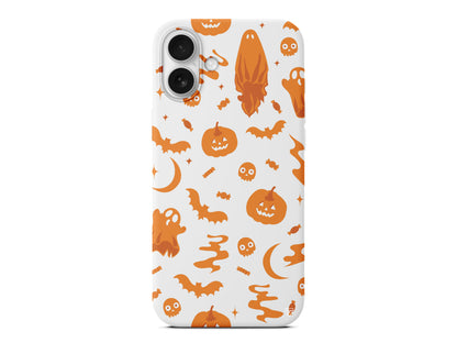 Spooky Orange Lansman Model İçi Kadife Silikon Telefon Kılıfı