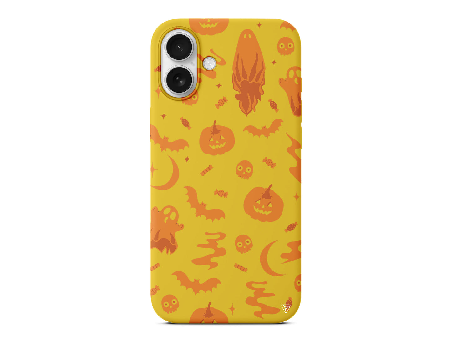 Spooky Orange Lansman Model İçi Kadife Silikon Telefon Kılıfı – Plus Serisine Özel