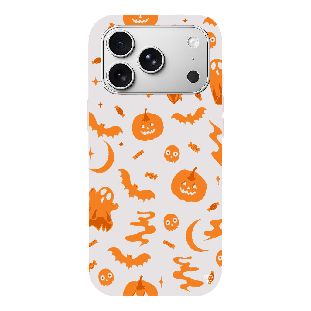 Spooky Orange Lansman Model İçi Kadife Silikon Telefon Kılıfı