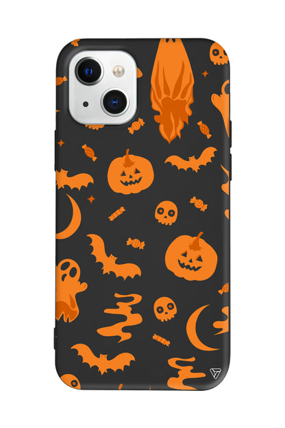 Spooky Orange Lansman Model İçi Kadife Silikon Telefon Kılıfı