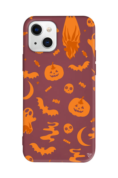 Spooky Orange Lansman Model İçi Kadife Silikon Telefon Kılıfı – Plus Serisine Özel