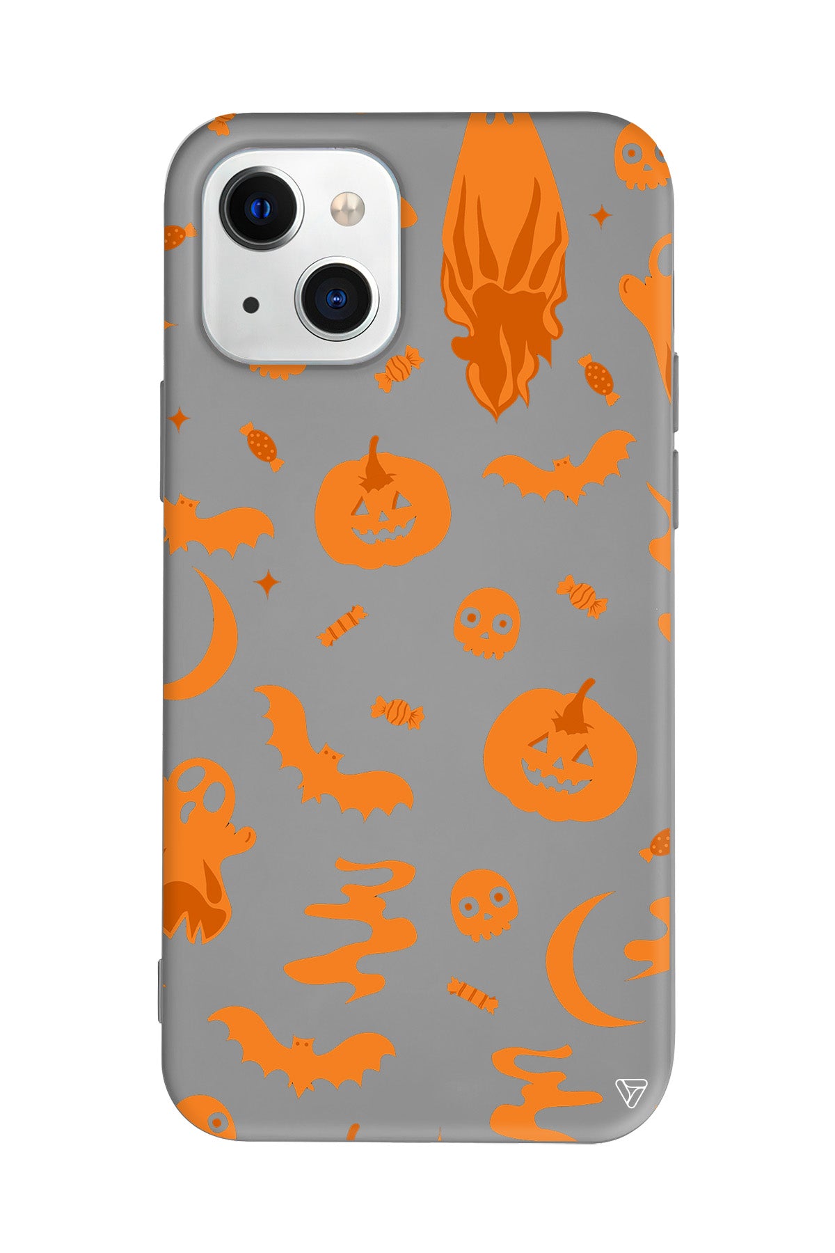 Spooky Orange Lansman Model İçi Kadife Silikon Telefon Kılıfı – Plus Serisine Özel