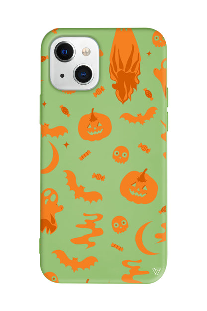 Spooky Orange Lansman Model İçi Kadife Silikon Telefon Kılıfı