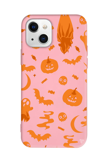 Spooky Orange Lansman Model İçi Kadife Silikon Telefon Kılıfı