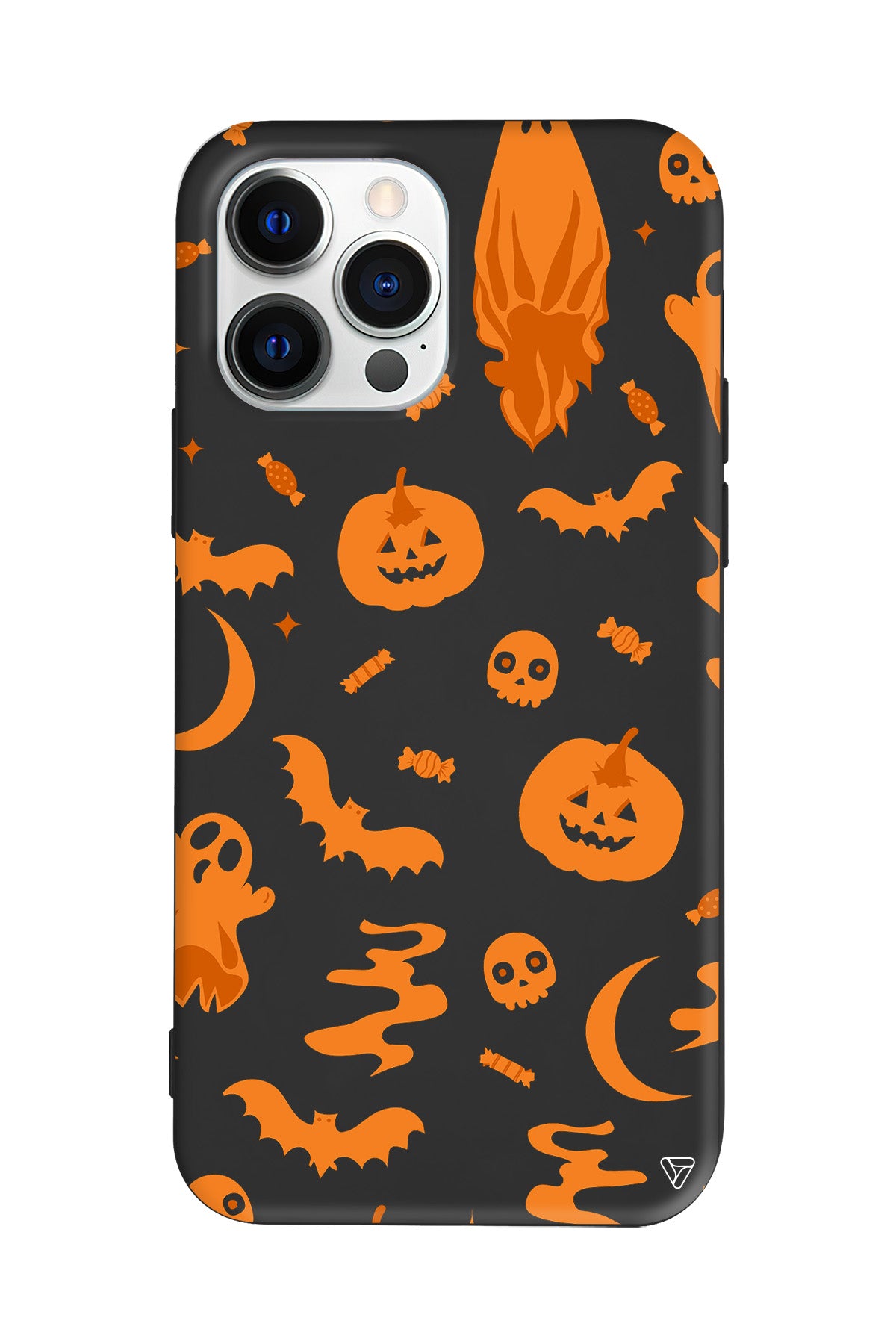 Spooky Orange Lansman Model İçi Kadife Silikon Telefon Kılıfı