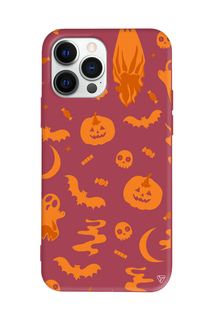 Spooky Orange Lansman Model İçi Kadife Silikon Telefon Kılıfı