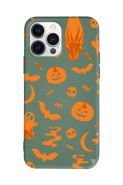 Spooky Orange Lansman Model İçi Kadife Silikon Telefon Kılıfı