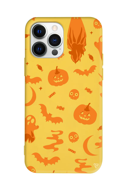 Spooky Orange Lansman Model İçi Kadife Silikon Telefon Kılıfı