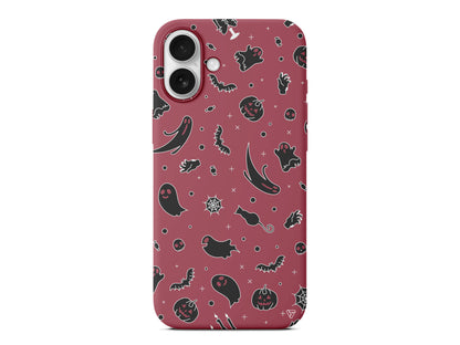 Cadılar Bayramı Halloween Black Lansman Model İçi Kadife Silikon Telefon Kılıfı