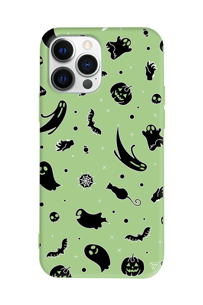 Cadılar Bayramı Halloween Black Lansman Model İçi Kadife Silikon Telefon Kılıfı