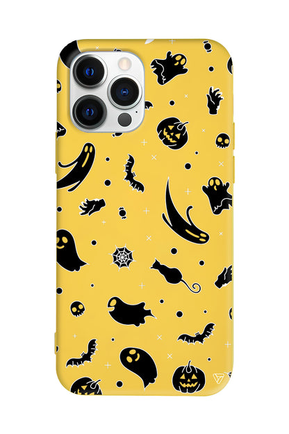 Cadılar Bayramı Halloween Black Lansman Model İçi Kadife Silikon Telefon Kılıfı