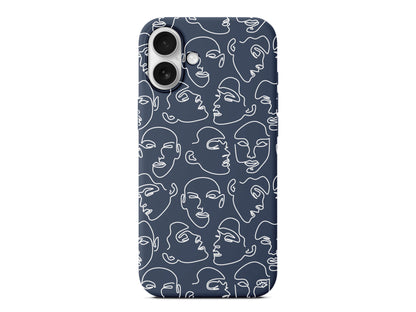 Cizgisel Yuzler Lansman Model İçi Kadife Silikon Telefon Kılıfı – Plus Serisine Özel