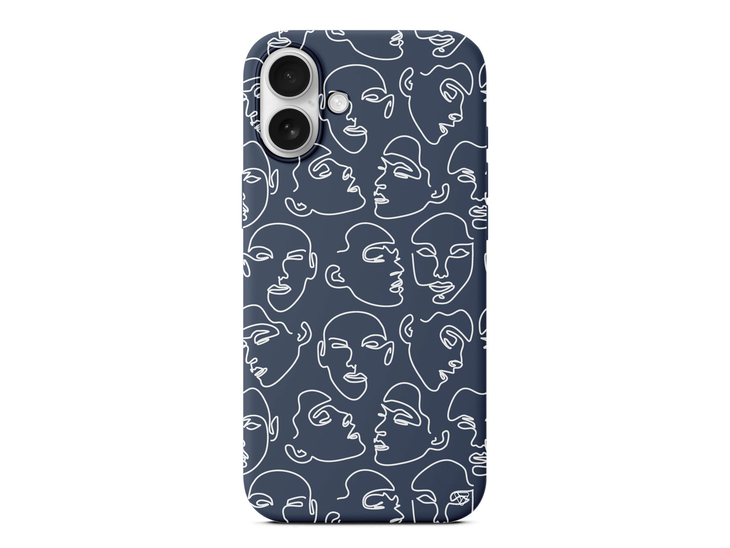 Cizgisel Yuzler Lansman Model İçi Kadife Silikon Telefon Kılıfı