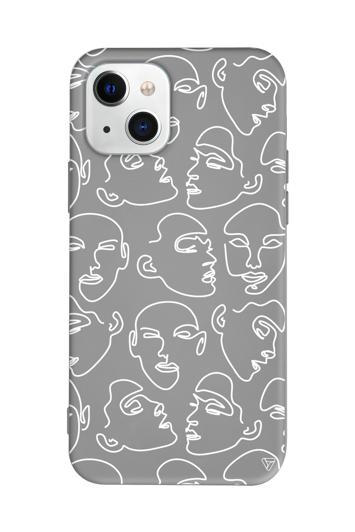 Cizgisel Yuzler Lansman Model İçi Kadife Silikon Telefon Kılıfı