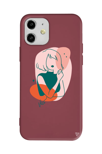 Cute Girl Lansman Model İçi Kadife Silikon Telefon Kılıfı