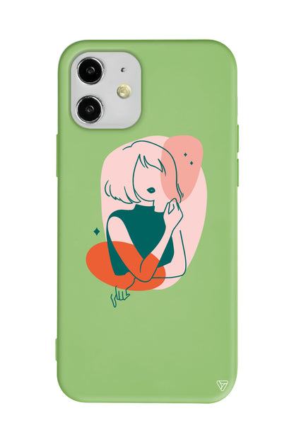 Cute Girl Lansman Model İçi Kadife Silikon Telefon Kılıfı