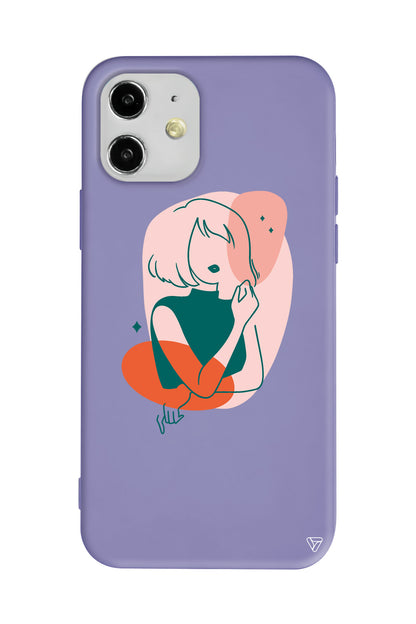 Cute Girl Lansman Model İçi Kadife Silikon Telefon Kılıfı