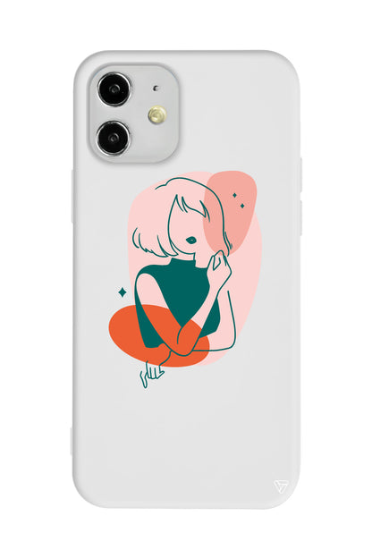 Cute Girl Lansman Model İçi Kadife Silikon Telefon Kılıfı