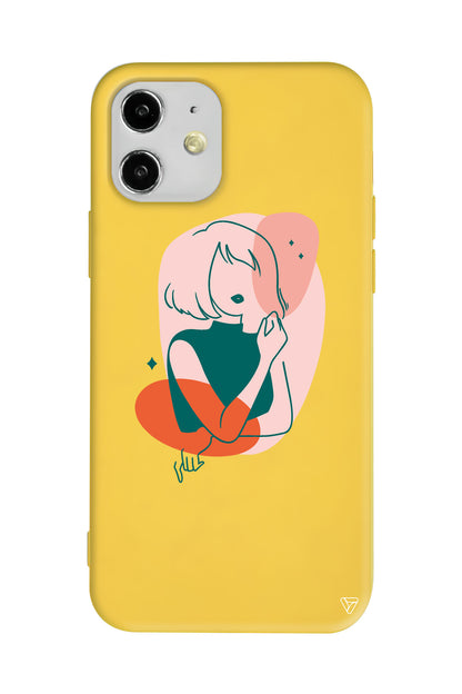 Cute Girl Lansman Model İçi Kadife Silikon Telefon Kılıfı