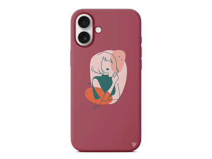 Cute Girl Lansman Model İçi Kadife Silikon Telefon Kılıfı – Plus Serisine Özel