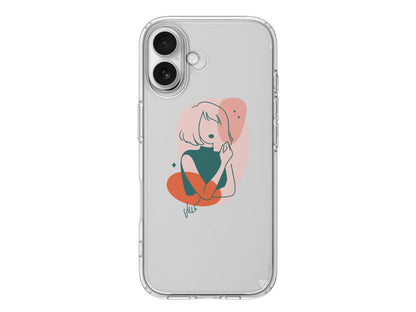 Cute Girl Lansman Model İçi Kadife Silikon Telefon Kılıfı – Plus Serisine Özel