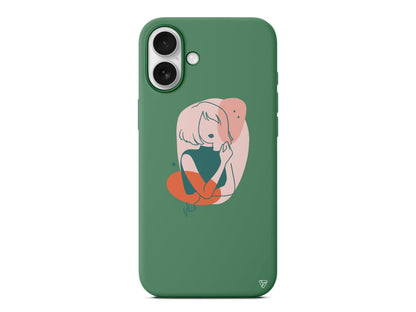 Cute Girl Lansman Model İçi Kadife Silikon Telefon Kılıfı – Plus Serisine Özel