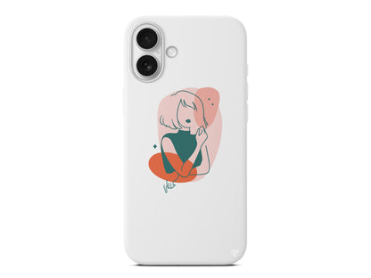 Cute Girl Lansman Model İçi Kadife Silikon Telefon Kılıfı