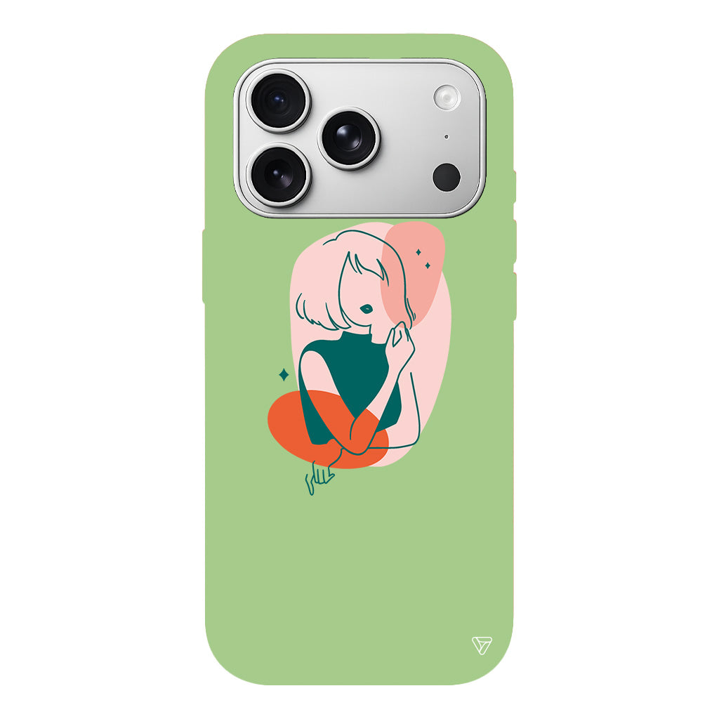 Cute Girl Lansman Model İçi Kadife Silikon Telefon Kılıfı