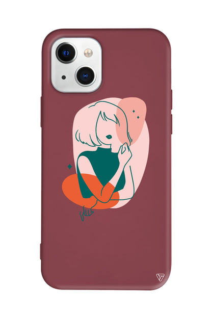 Cute Girl Lansman Model İçi Kadife Silikon Telefon Kılıfı