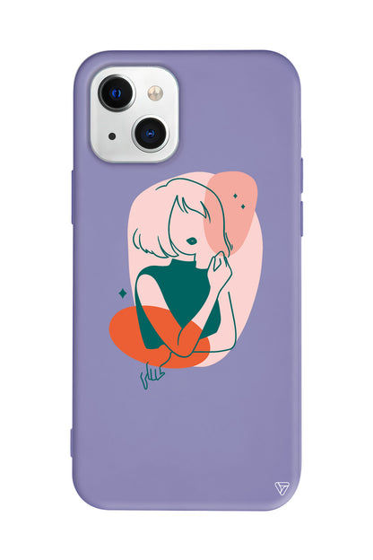 Cute Girl Lansman Model İçi Kadife Silikon Telefon Kılıfı