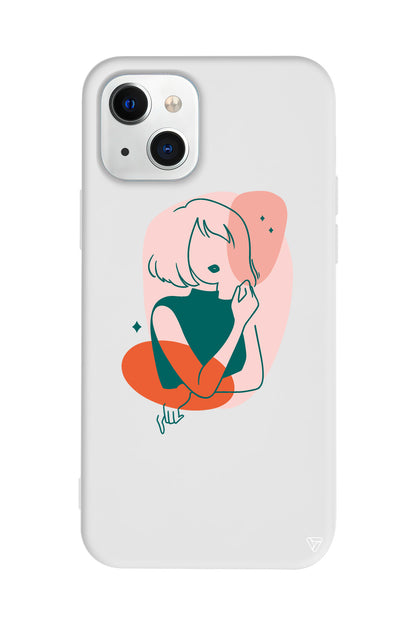 Cute Girl Lansman Model İçi Kadife Silikon Telefon Kılıfı