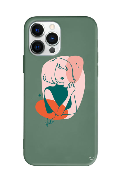 Cute Girl Lansman Model İçi Kadife Silikon Telefon Kılıfı