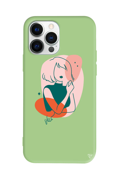 Cute Girl Lansman Model İçi Kadife Silikon Telefon Kılıfı