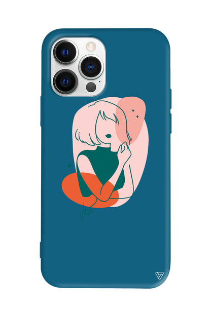 Cute Girl Lansman Model İçi Kadife Silikon Telefon Kılıfı