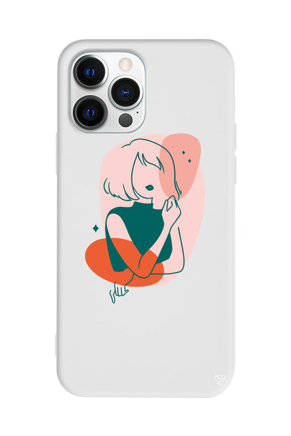 Cute Girl Lansman Model İçi Kadife Silikon Telefon Kılıfı