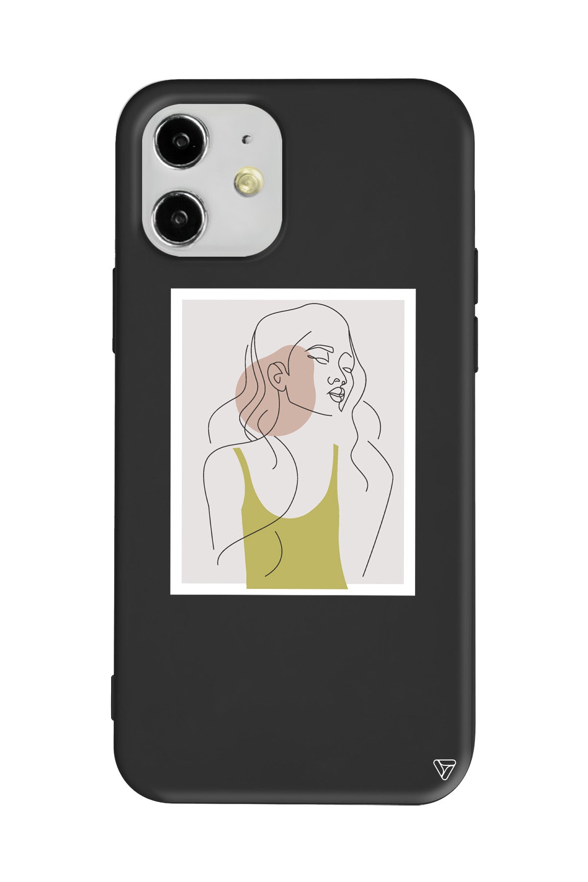 Cizgisel Portre Lansman Model İçi Kadife Silikon Telefon Kılıfı