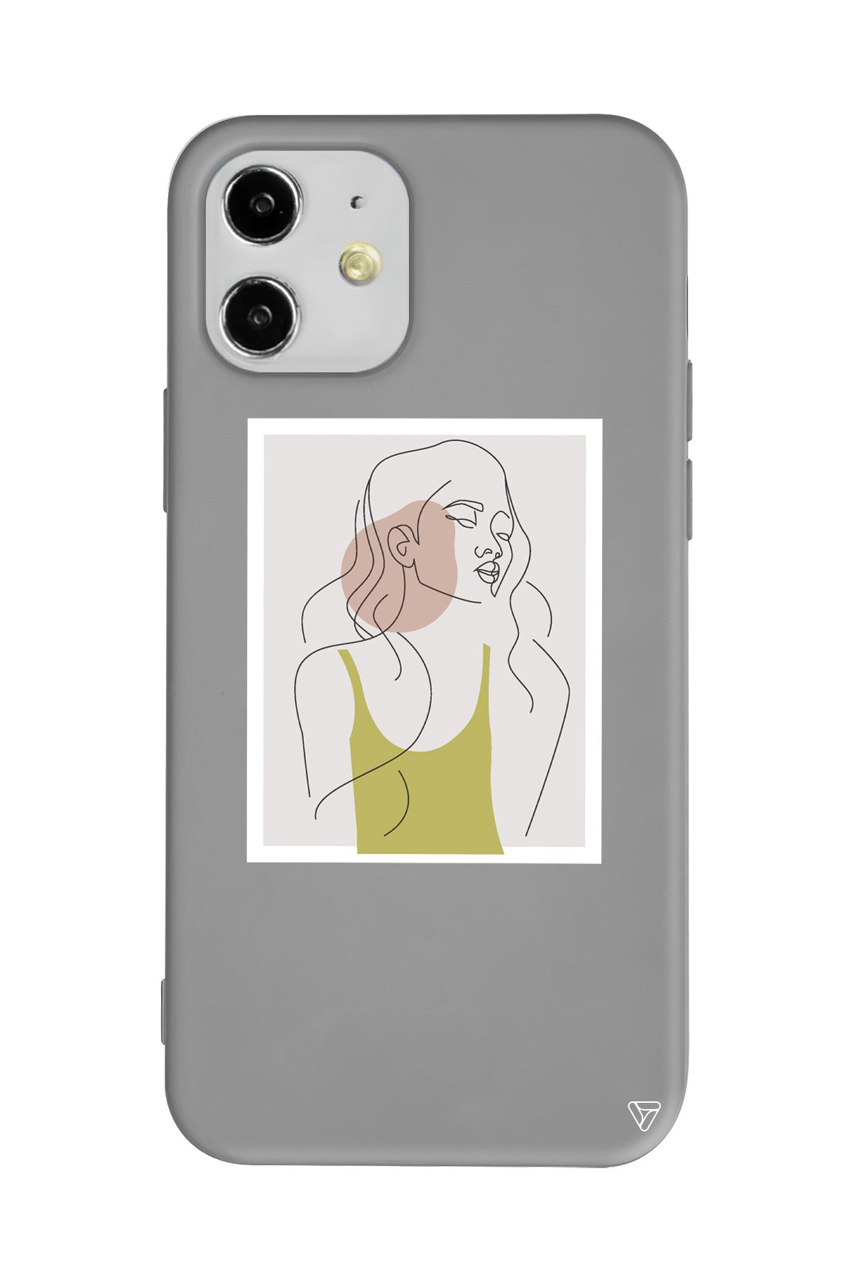 Cizgisel Portre Lansman Model İçi Kadife Silikon Telefon Kılıfı