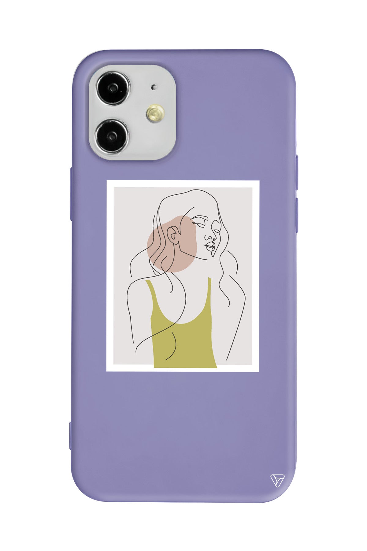 Cizgisel Portre Lansman Model İçi Kadife Silikon Telefon Kılıfı